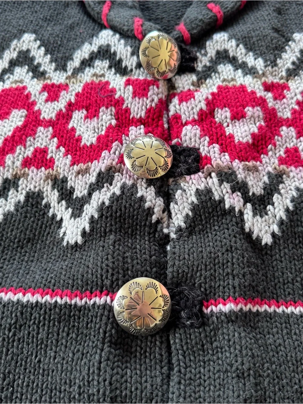 VTG C.B. Milligan Southwestern Knit Sweater Vest Large